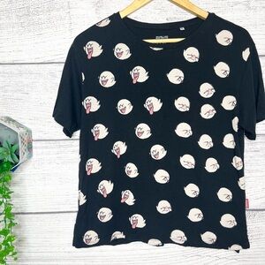 Super Rare Uniqlo NINTENDO Boo Ghost Black T-Shirt Unisex Size Small UTGP Artist